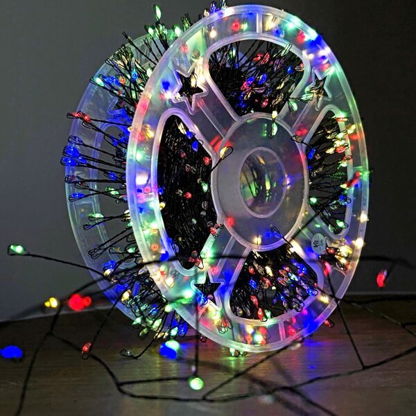 Božićne lampice – 900 LED, za unutra i van, 19,7×15×5 cm, šarene