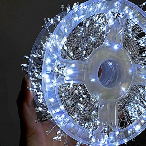 Božićne lampice – 1000 LED, za unutra i van, 19,7×15×5 cm, bijele, LAMP70