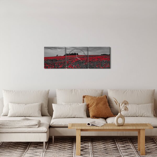 Slika makova (sa satom) (90x30 cm)