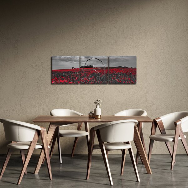 Slika makova (sa satom) (90x30 cm)