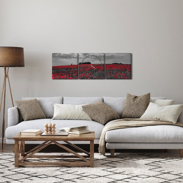 Slika makova (sa satom) (90x30 cm)