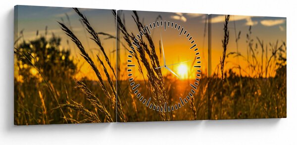 Slika polja pri zalasku sunca (sa satom) (90x30 cm)