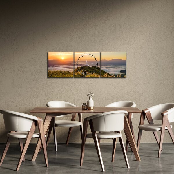 Slika planine pri zalasku sunca (sa satom) (90x30 cm)
