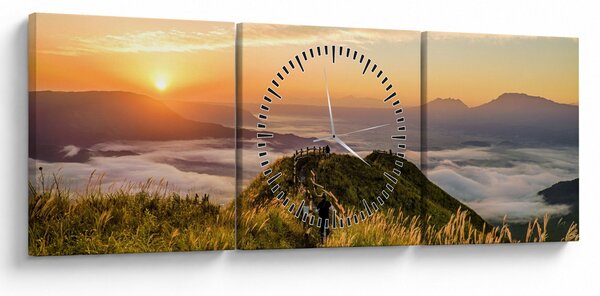 Slika planine pri zalasku sunca (sa satom) (90x30 cm)