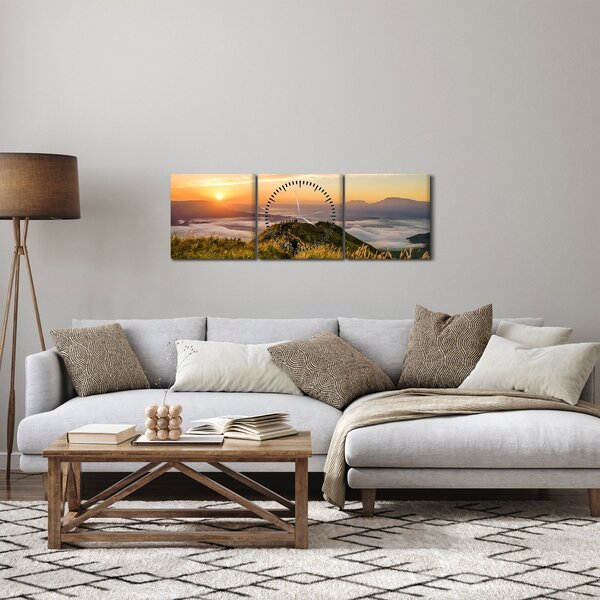 Slika planine pri zalasku sunca (sa satom) (90x30 cm)