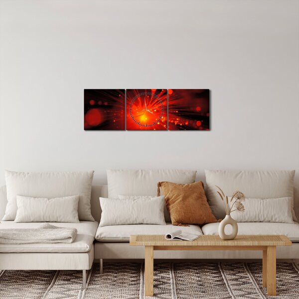 Slika iskrenje apstrakcije (sa satom) (90x30 cm)