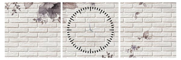 Slika zida s buketom (sa satom) (90x30 cm)