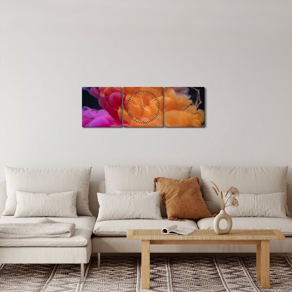 Slika apstrakcije (sa satom) (90x30 cm)