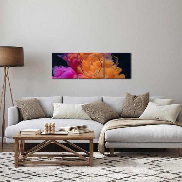 Slika apstrakcije (sa satom) (90x30 cm)