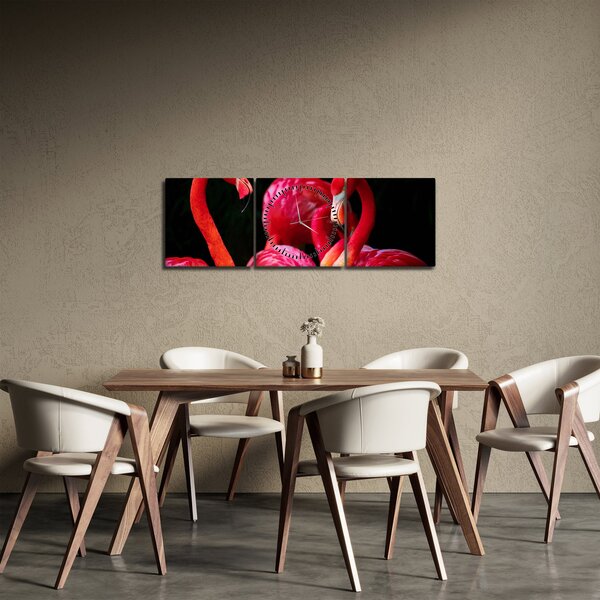 Slika crvenih flaminga (sa satom) (90x30 cm)