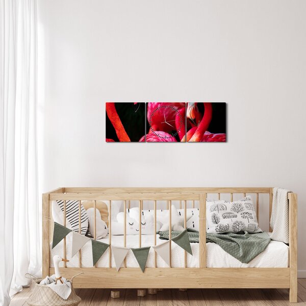 Slika crvenih flaminga (sa satom) (90x30 cm)
