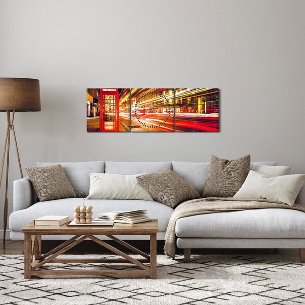 Slika crvene londonske telefonske govornice (sa satom) (90x30 cm)