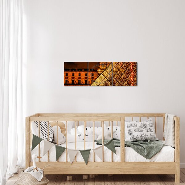 Slika Louvrea u Parizu (sa satom) (90x30 cm)
