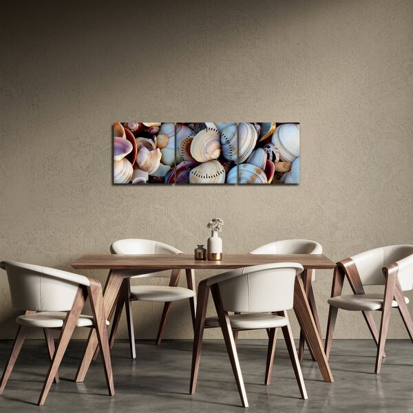 Slika školjki (sa satom) (90x30 cm)