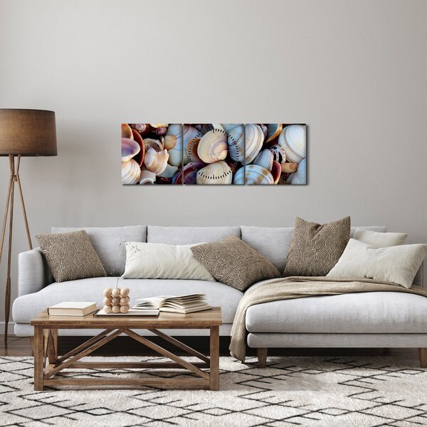 Slika školjki (sa satom) (90x30 cm)