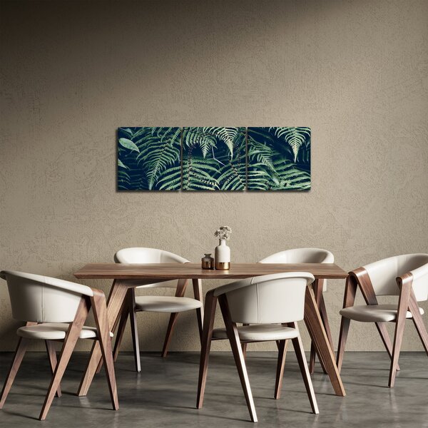 Slika lišća paprati (sa satom) (90x30 cm)