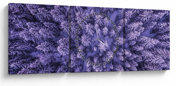 Slika snježnih stabala (sa satom) (90x30 cm)
