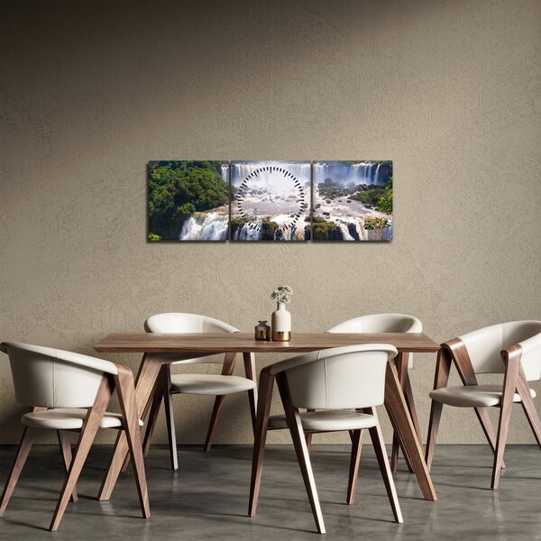 Slika slapova Iguassu (sa satom) (90x30 cm)