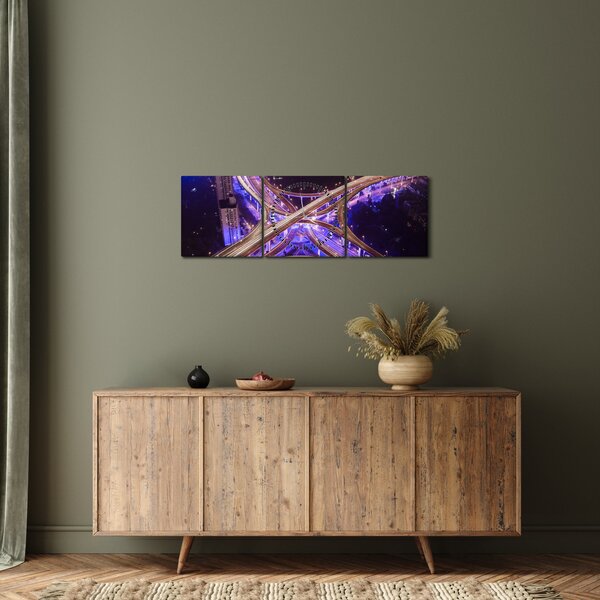 Slika velikog raskrižja noću (sa satom) (90x30 cm)