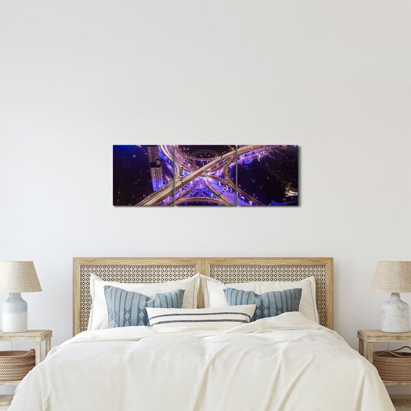 Slika velikog raskrižja noću (sa satom) (90x30 cm)