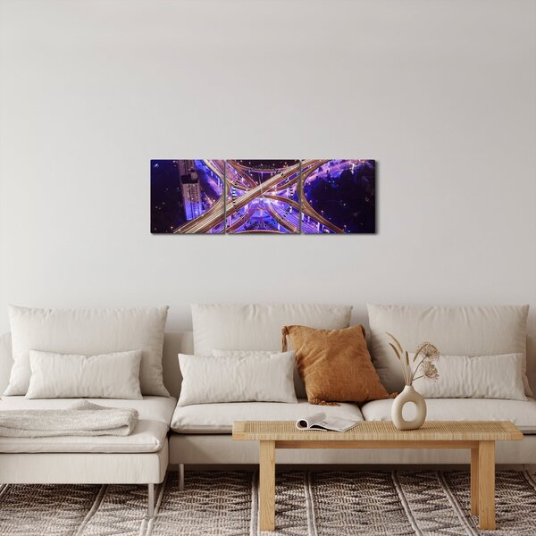 Slika velikog raskrižja noću (sa satom) (90x30 cm)
