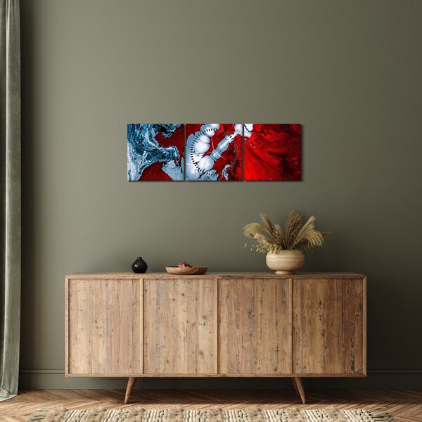 Slika apstraktnih mrlja (sa satom) (90x30 cm)
