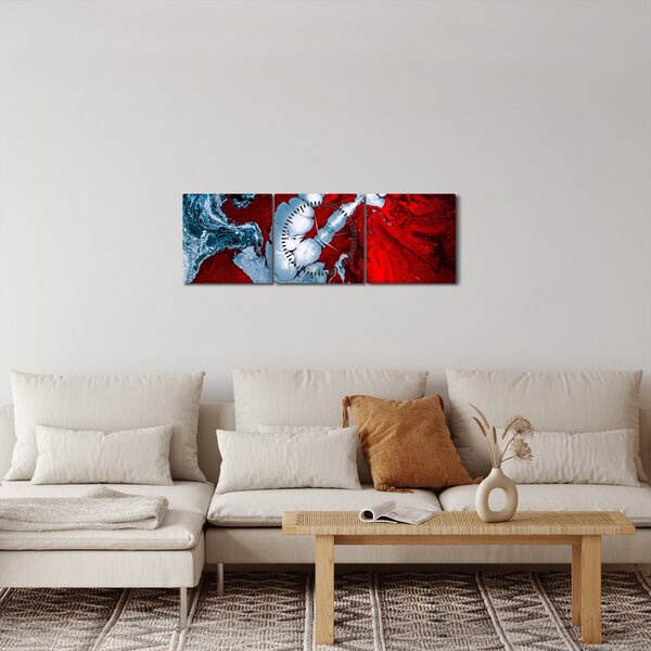 Slika apstraktnih mrlja (sa satom) (90x30 cm)