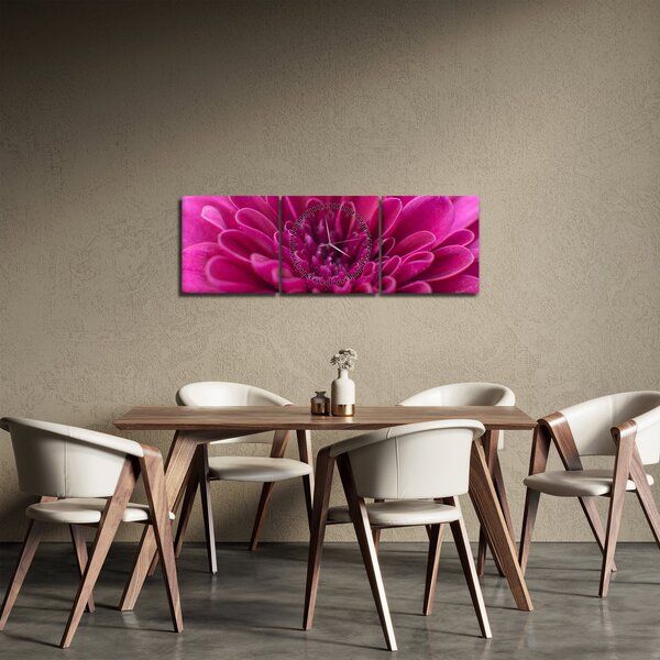 Slika cvijeta (sa satom) (90x30 cm)