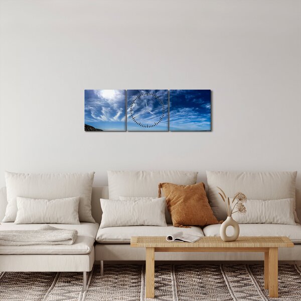 Slika neba s oblacima (sa satom) (90x30 cm)
