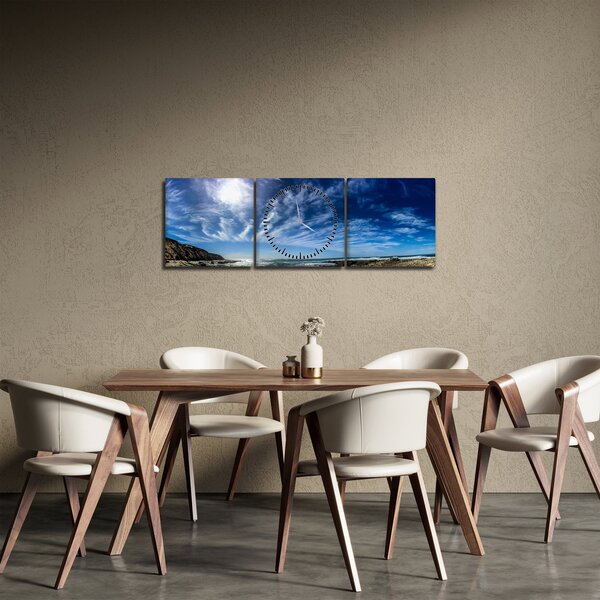 Slika neba s oblacima (sa satom) (90x30 cm)