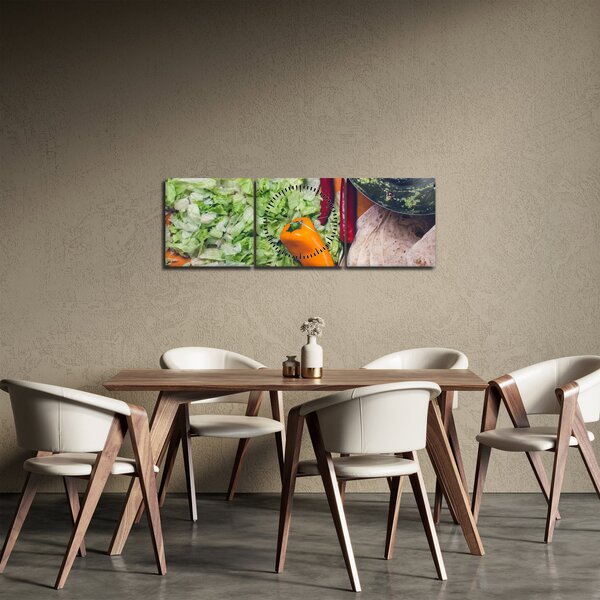 Slika povrća (sa satom) (90x30 cm)