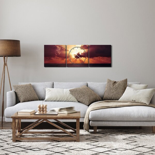 Slika sunca iza oblaka (sa satom) (90x30 cm)