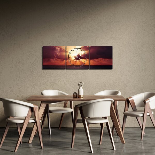 Slika sunca iza oblaka (sa satom) (90x30 cm)