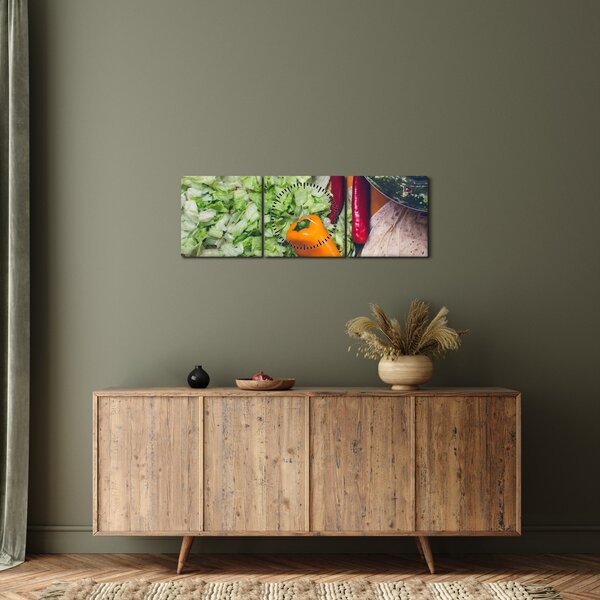 Slika povrća (sa satom) (90x30 cm)
