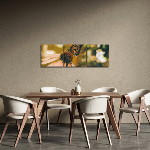 Slika leptira na cvijetu (sa satom) (90x30 cm)