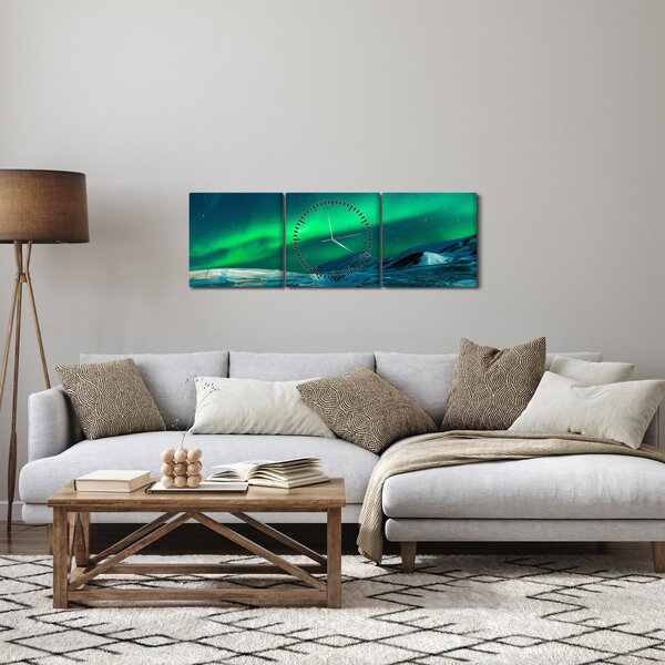 Slika ljudi pri polarnoj svijetolosti (sa satom) (90x30 cm)