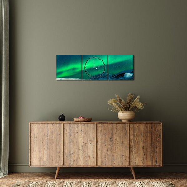 Slika ljudi pri polarnoj svijetolosti (sa satom) (90x30 cm)