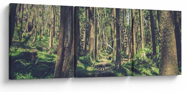 Slika staze između drveća (sa satom) (90x30 cm)