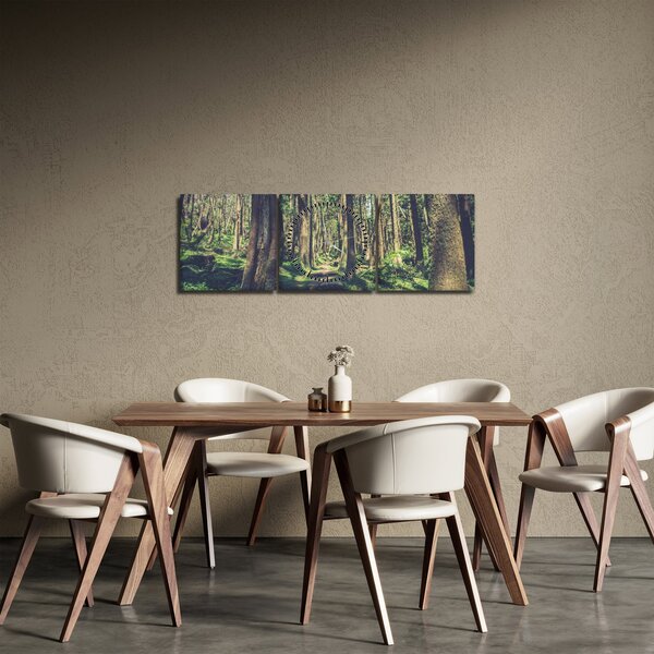Slika staze između drveća (sa satom) (90x30 cm)
