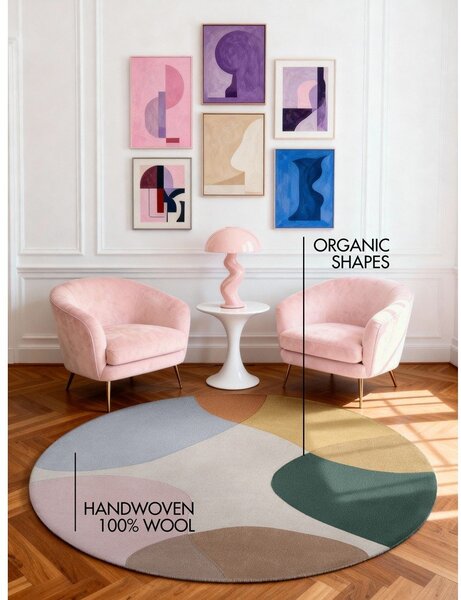 Ručno rađen vunen okrugao tepih ø 200 cm Hackney Clarissa – Ted Baker