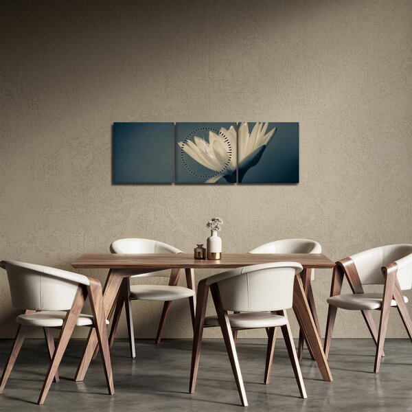 Slika cvijeta (sa satom) (90x30 cm)