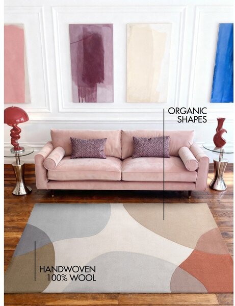 Bež ručno rađen vunen tepih 120x170 cm Hackney Clarissa – Ted Baker