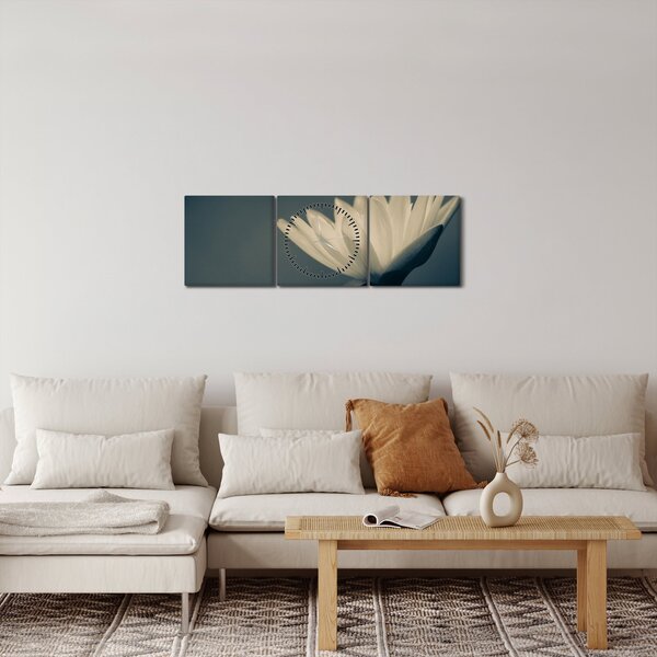 Slika cvijeta (sa satom) (90x30 cm)