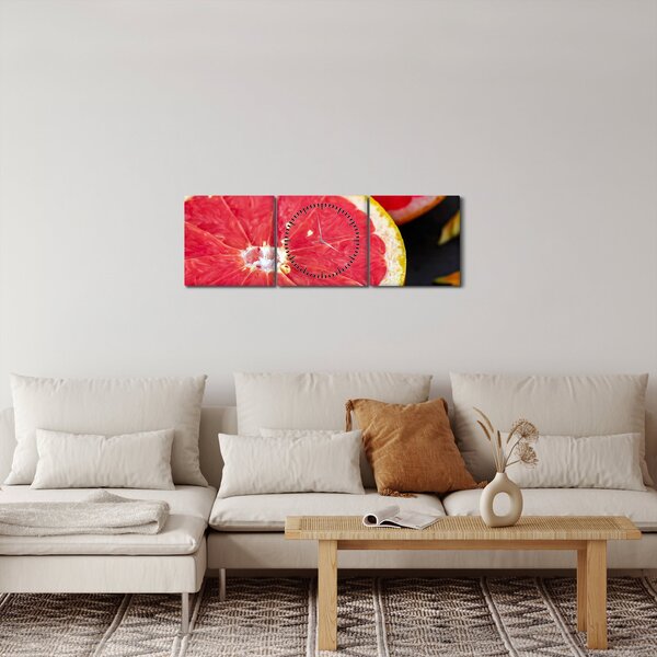 Slika narezanih grejpova (sa satom) (90x30 cm)
