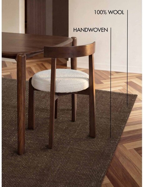 Smeđi ručno rađen vunen tepih 120x170 cm Greenwich – Ted Baker