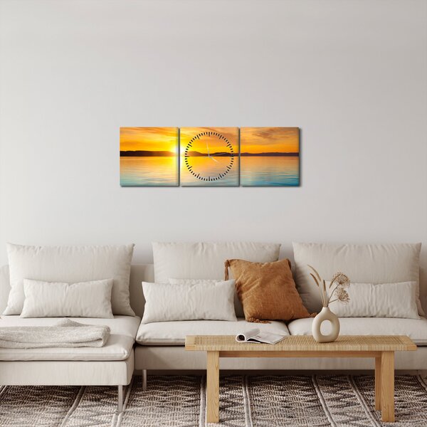 Slika izlaska sunca (sa satom) (90x30 cm)