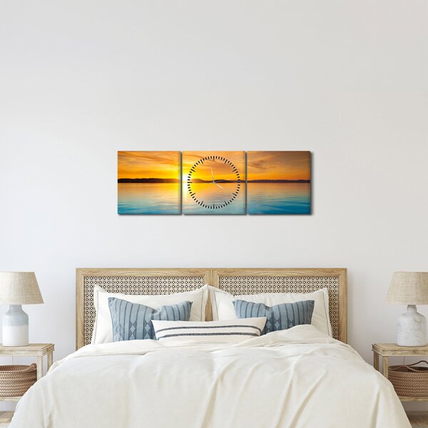Slika izlaska sunca (sa satom) (90x30 cm)