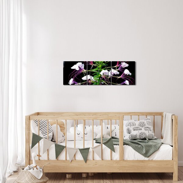 Slika cvijeta (sa satom) (90x30 cm)