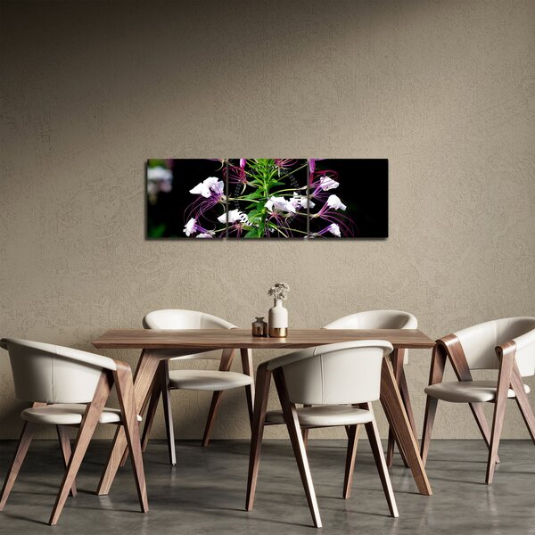 Slika cvijeta (sa satom) (90x30 cm)