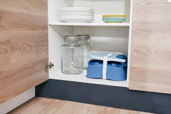 Badabulle prijenosna hranilica Booster Home & Go Cat Blue